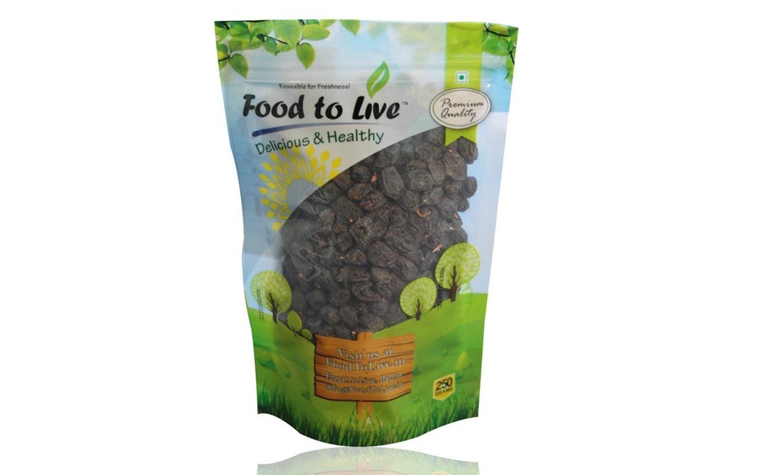 Food to Live Dried Black Raisins    Pack  250 grams